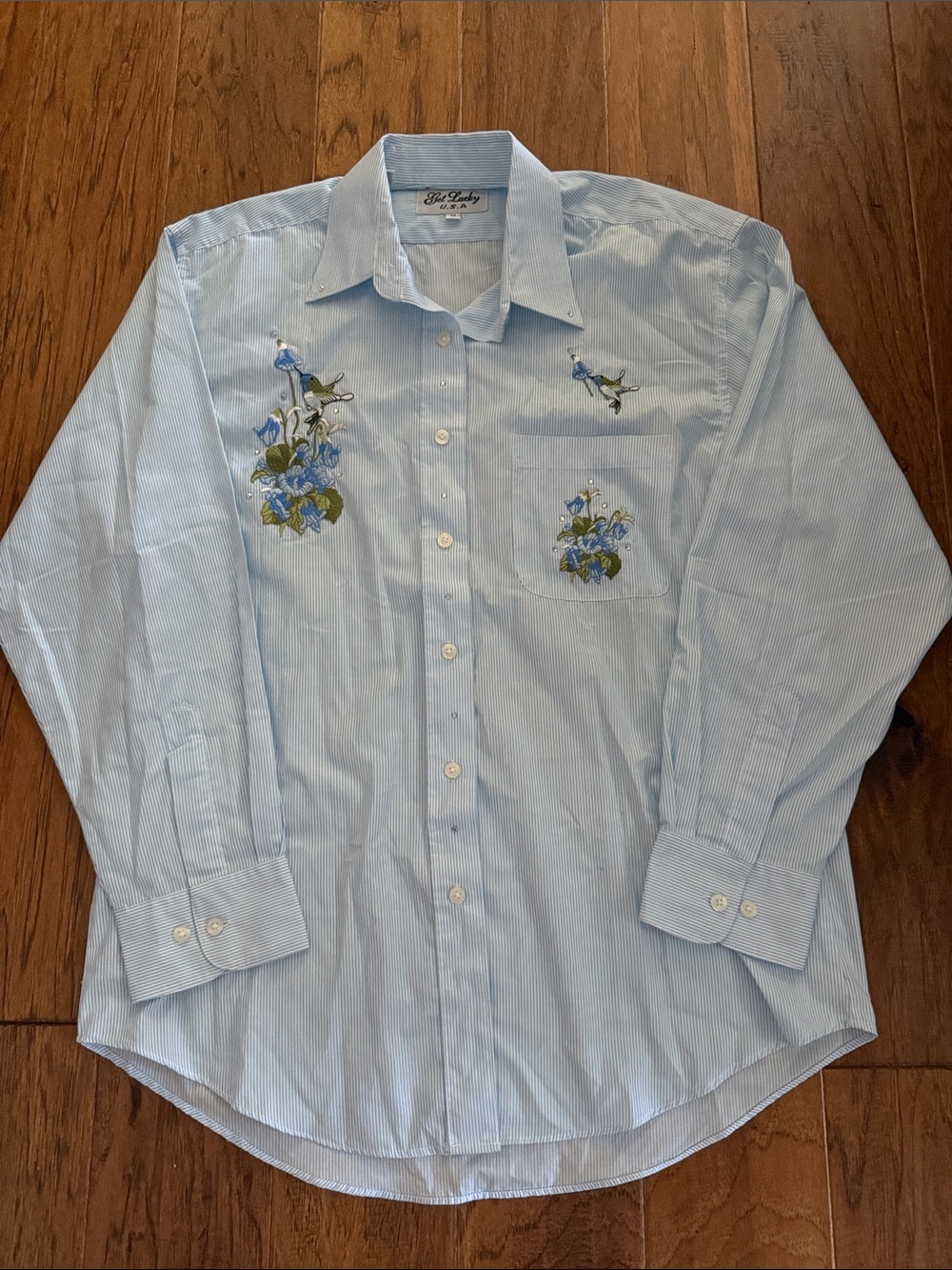 Get Lucky embroidered blouse